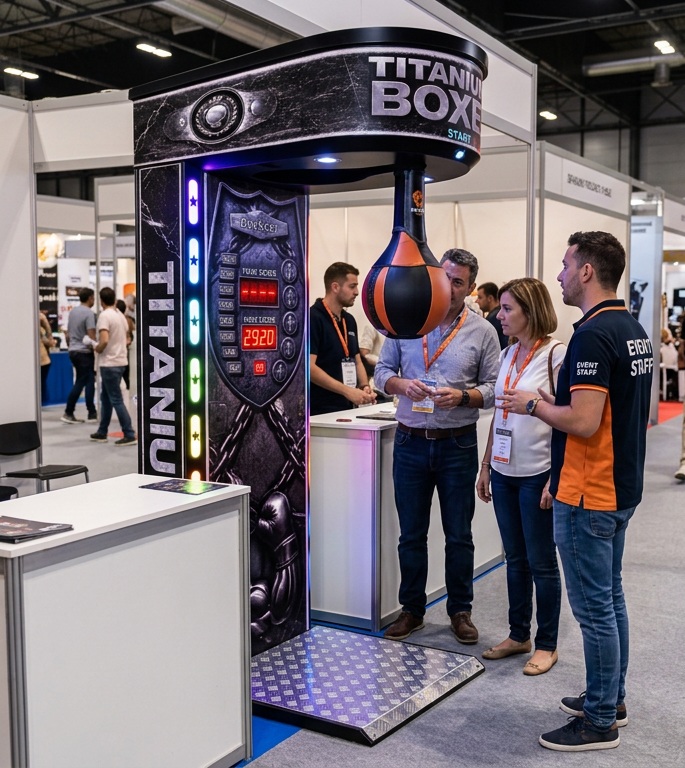 Máquina de boxeo para ferias y congresos